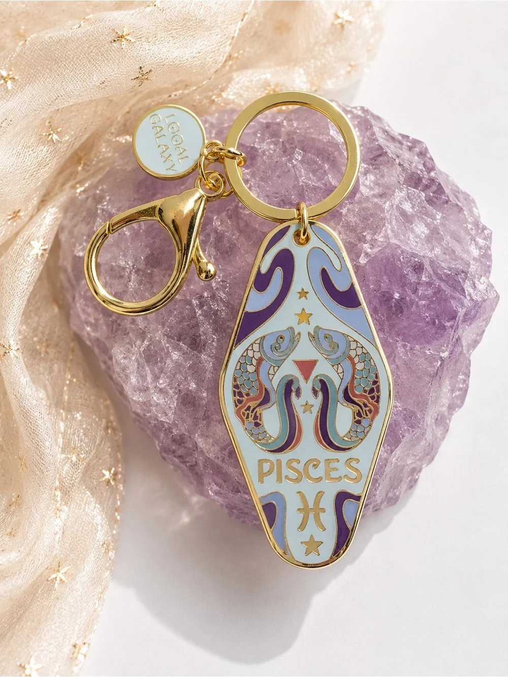 Pisces Zodiac Keychain Bag Charm